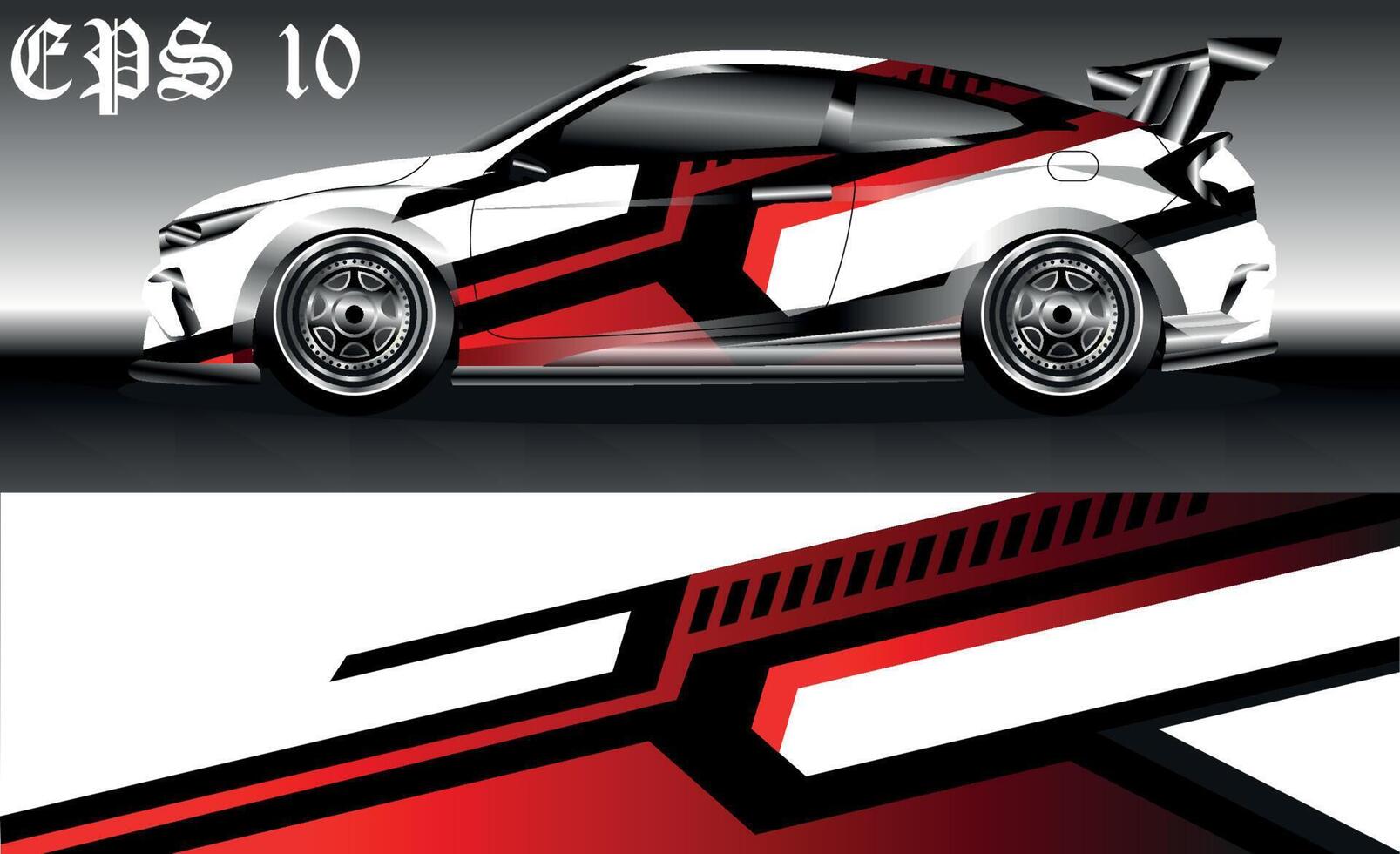 car wrap abstract racing graphic background for vinyl wrap and stickers vector