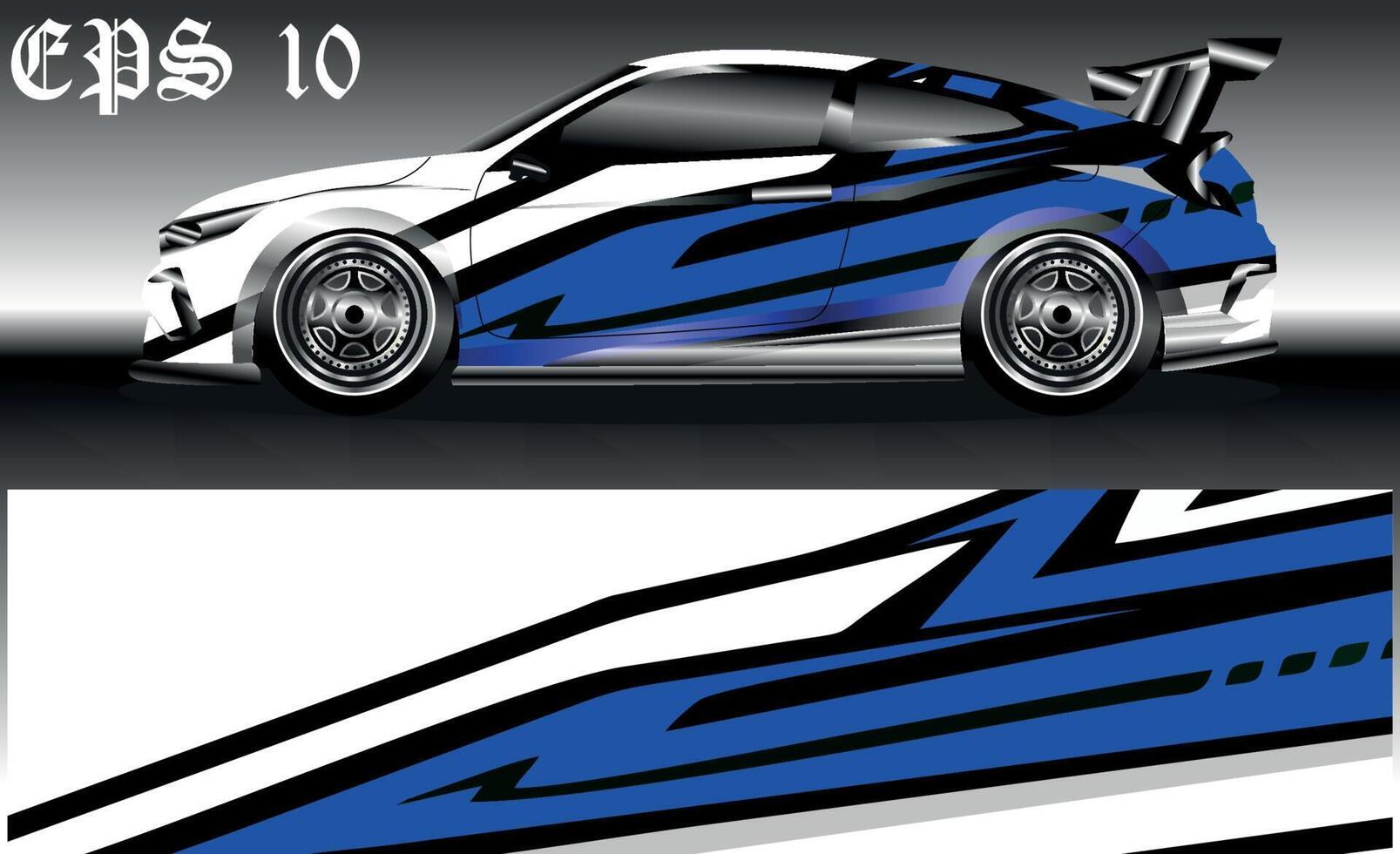 car wrap abstract racing graphic background for vinyl wrap and stickers vector