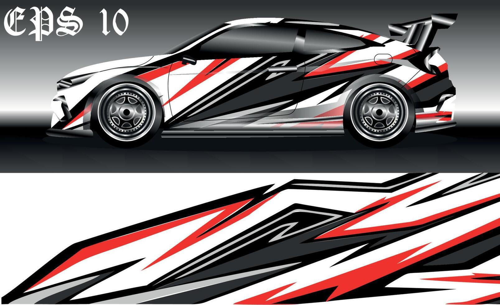 car wrap abstract racing graphic background for vinyl wrap and stickers vector