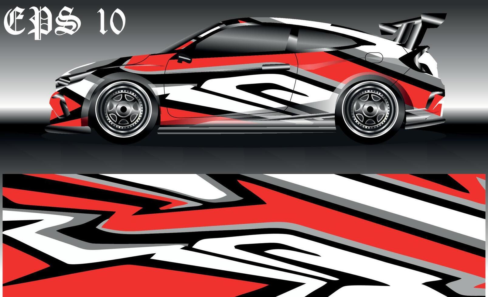 car wrap abstract racing graphic background for vinyl wrap and stickers vector