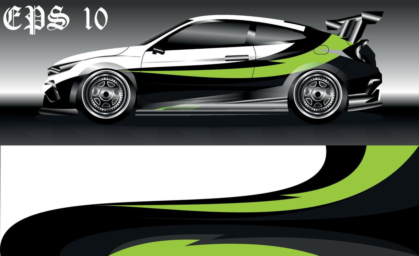 Car wrap design vector, truck and cargo van decal. Graphic abstract stripe racing background designs for vehicle, rally, race, off road car, adventure and livery car. vector