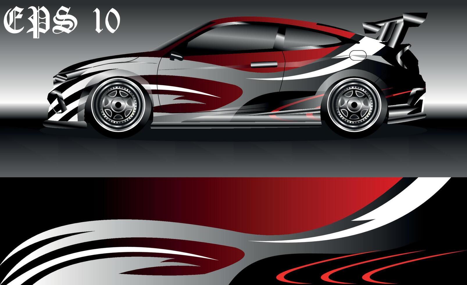 car wrap abstract racing graphic background for vinyl wrap and stickers vector