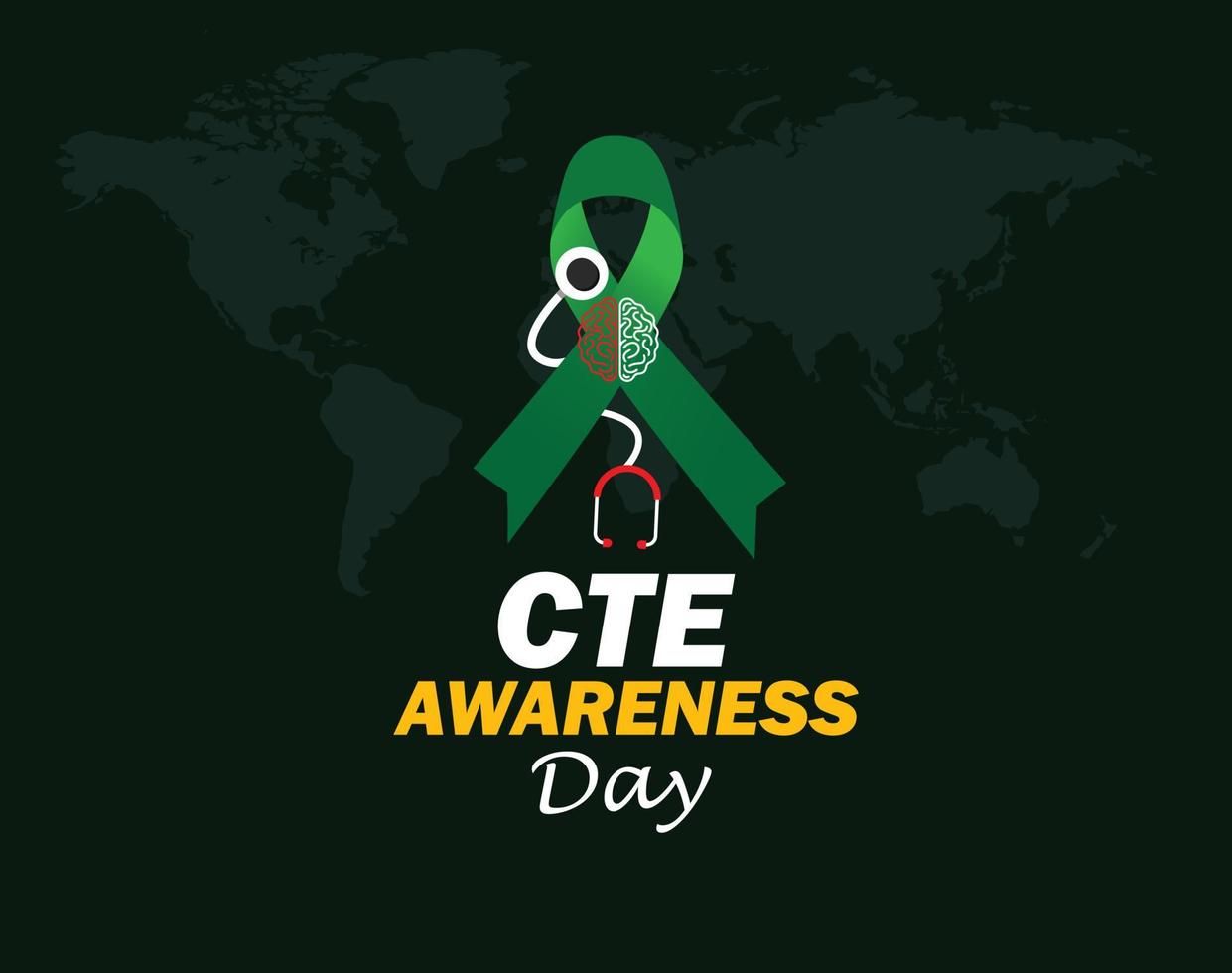 Chronic traumatic encephalopathy CTE awareness day. January 30. concept for banner or poster design. Vector illustration.