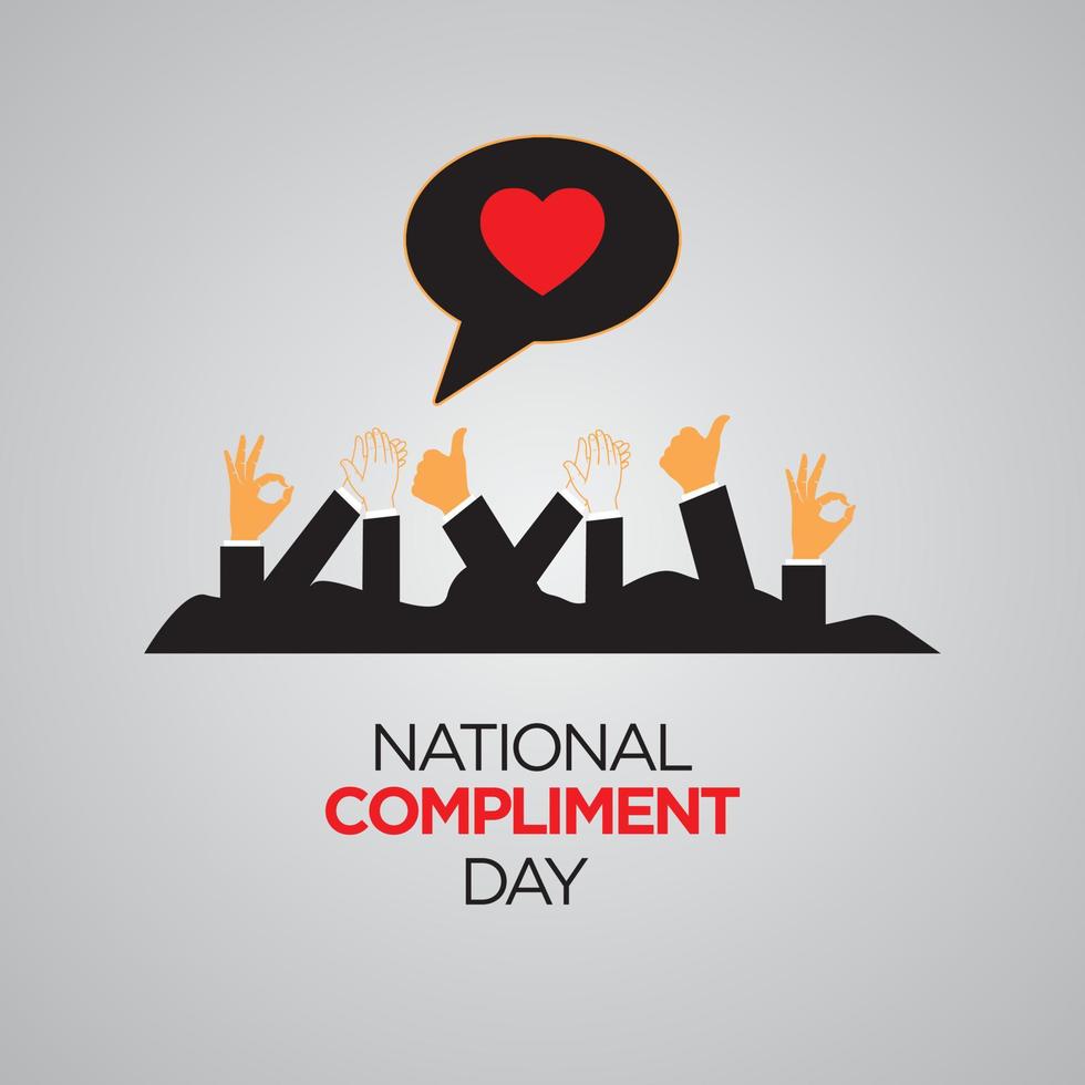 National Compliment Day. January 24. Holiday concept. Template for background, banner, card, poster. Vector illustration