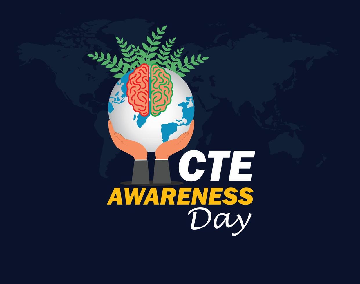 Chronic traumatic encephalopathy CTE awareness day. January 30. concept for banner or poster design. Vector illustration.