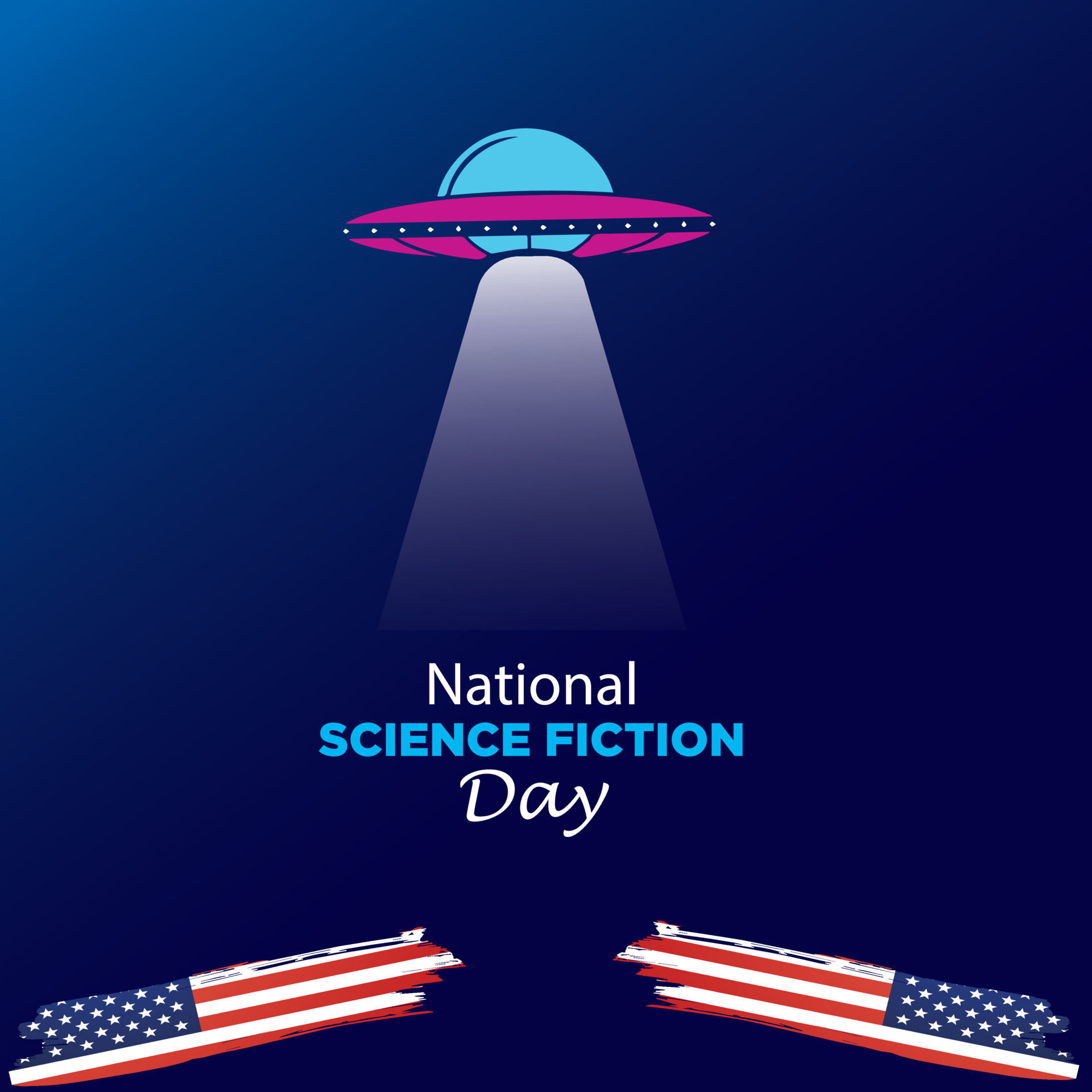 National Science Fiction Day. January 2. Holiday concept. Suitable for