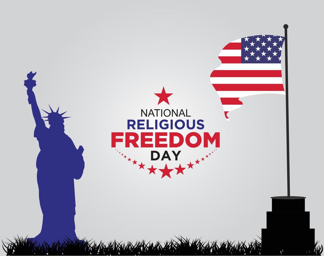 National Religious Freedom Day. January 16. Holiday concept. Template for background, banner, card, poster with text inscription. Vector illustration.