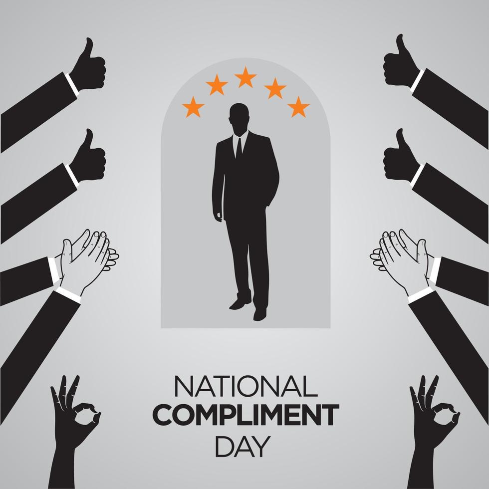 National Compliment Day. January 24. Holiday concept. Template for background, banner, card, poster. Vector illustration