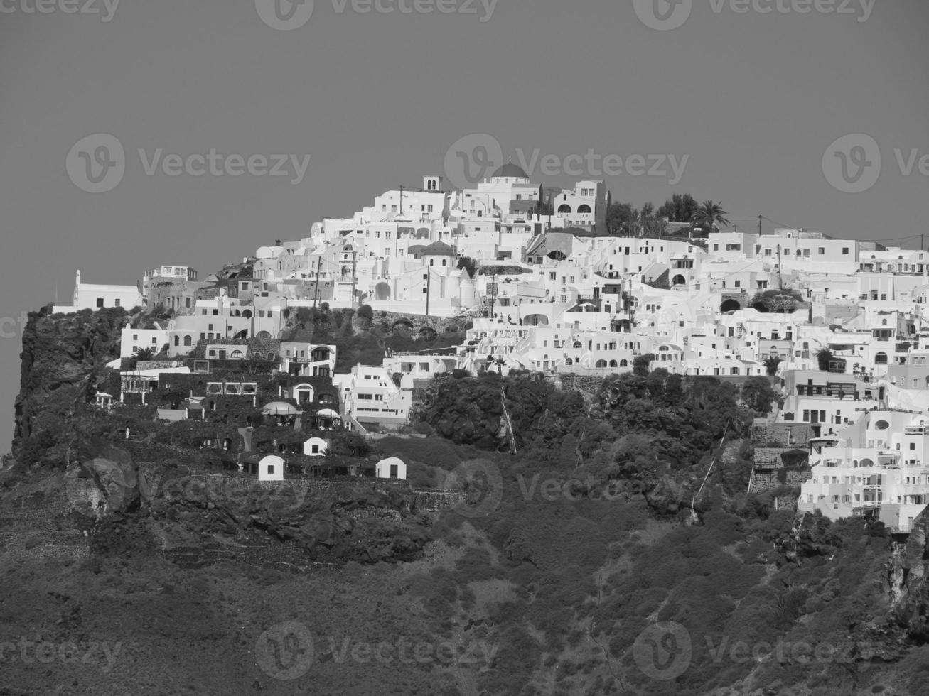 THE ISLAND OF SANTORINI IN GREECE photo