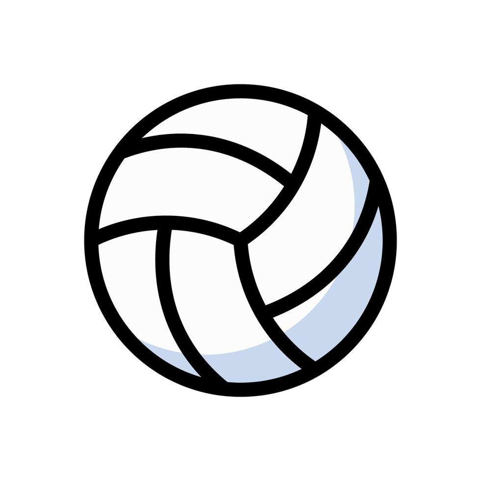 icono de pelota de voleibol aislado sobre fondo blanco vector