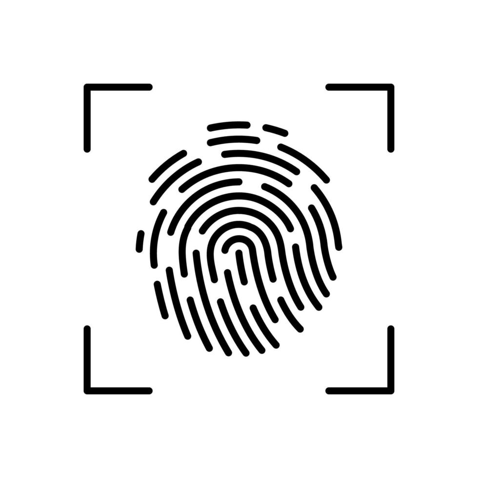 Fingerprint vector isolated on white background