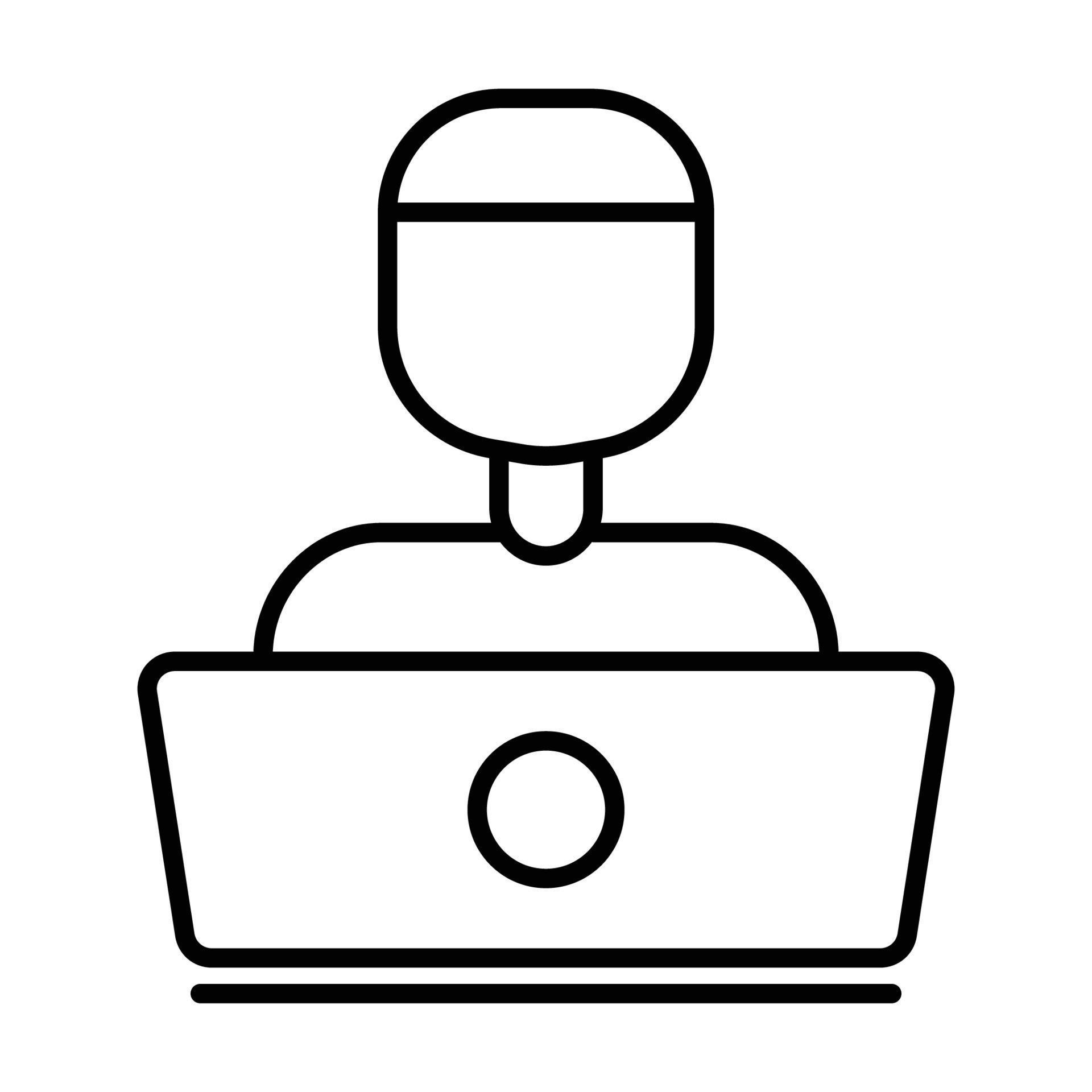 People icon illustration in front of laptop. Programmer icon. icon ...