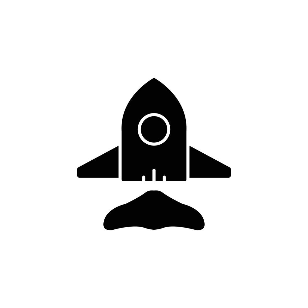 Rocket icon Illustration. suitable for start up icon. icon related to developer. Glyph icon style. suitable for apps, websites, mobile apps. Simple vector design editable