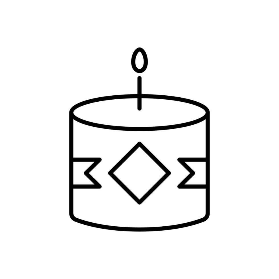 Chineses, japan candle icon illustration. icon related to lunar new year. asian traditional. line icon style. Simple vector design editable