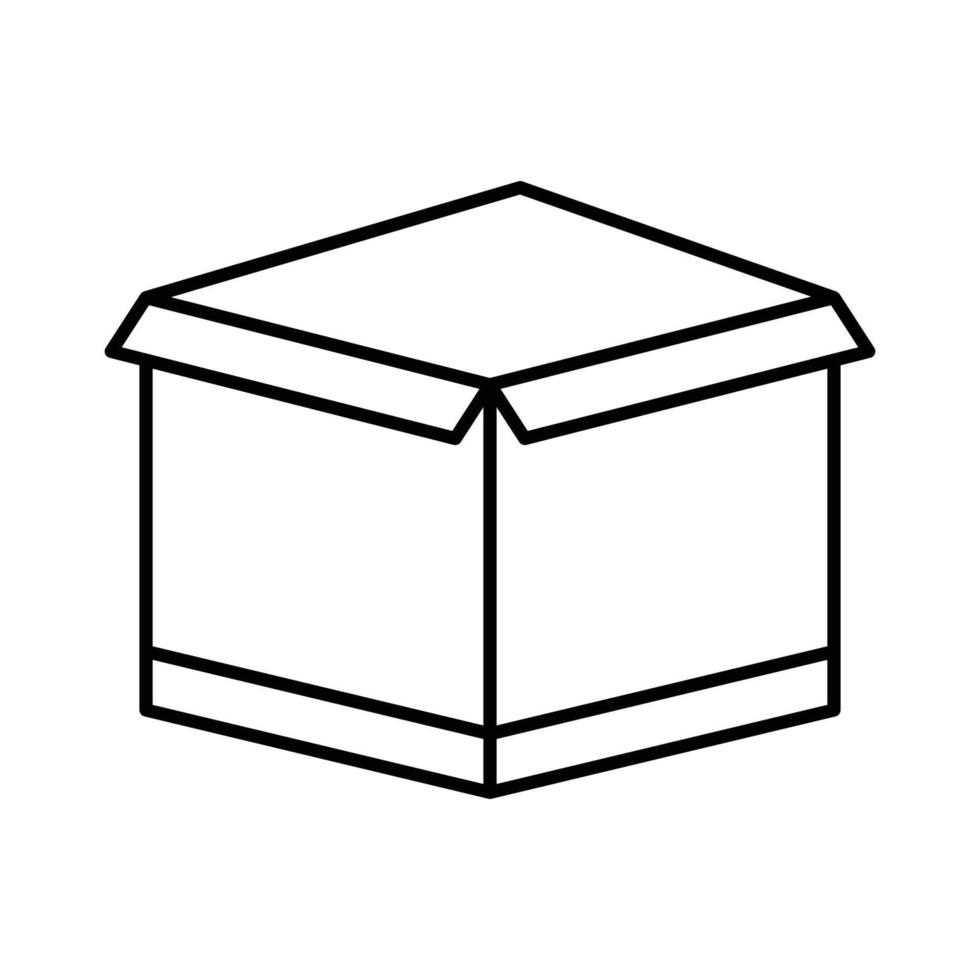 Cargo box icon illustration. Line icon style.  icon related to logistic, delivery. Simple vector design editable