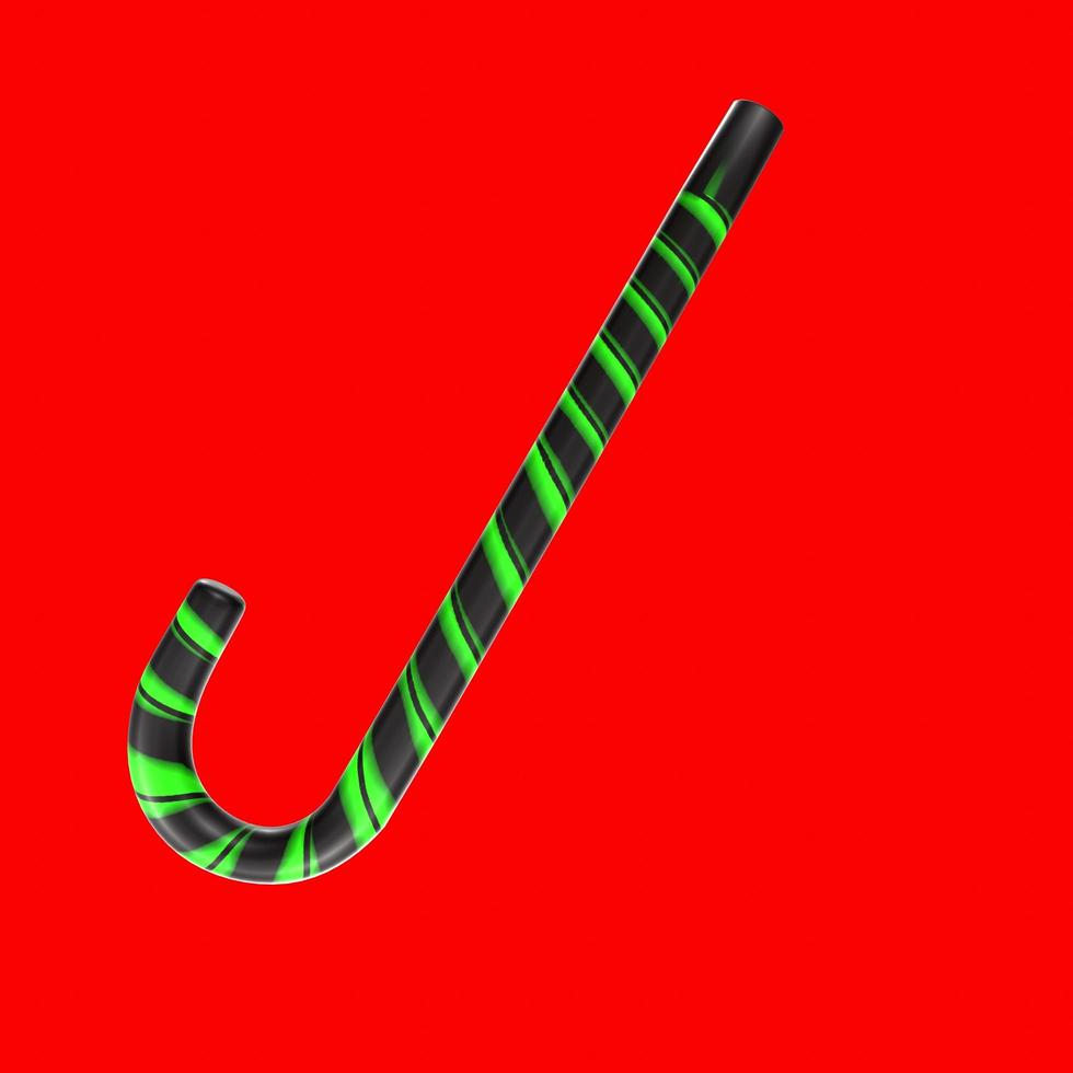 christmas cane isolated on background photo