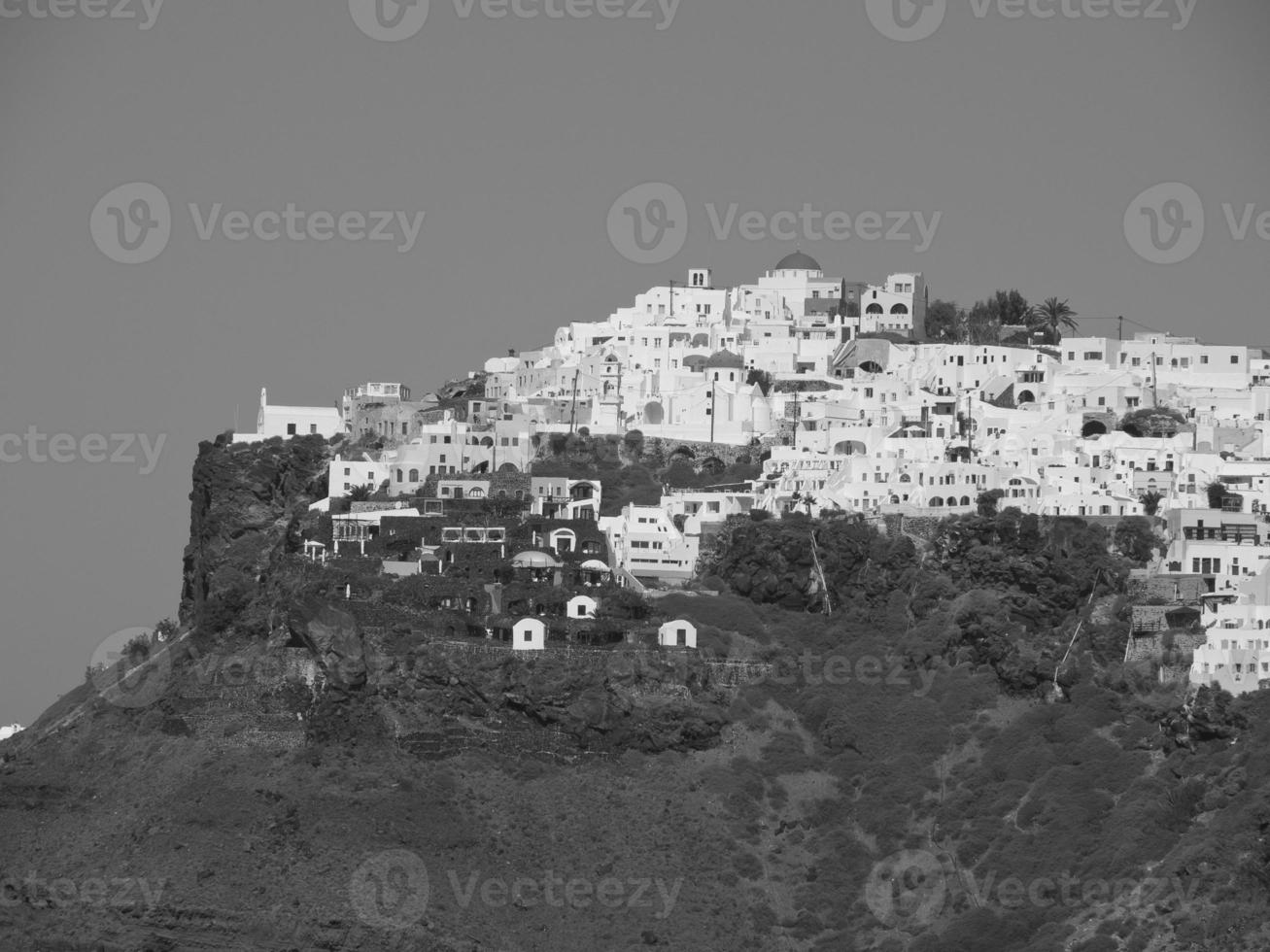THE ISLAND OF SANTORINI IN GREECE photo