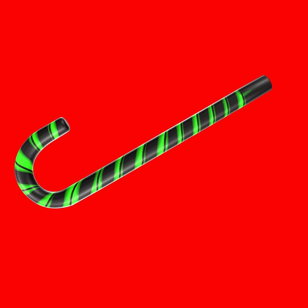 christmas cane isolated on background photo