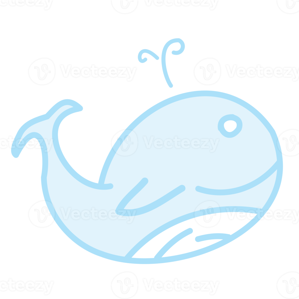 Aesthetic Cute Whale Logo Symbol Collection Set png