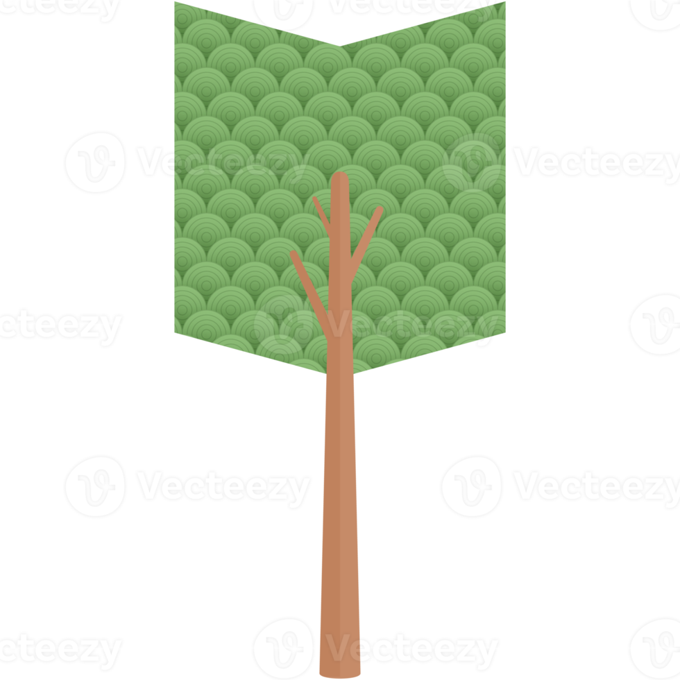 Flat Circle Themed Tree Nature Aesthetic Collection Set png