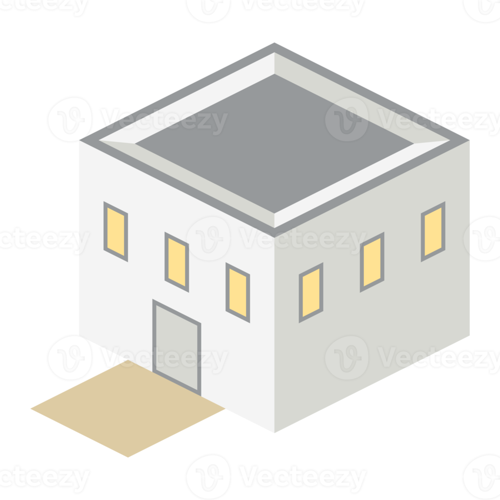 isometric simple buildings 3d universal scenery collection set png