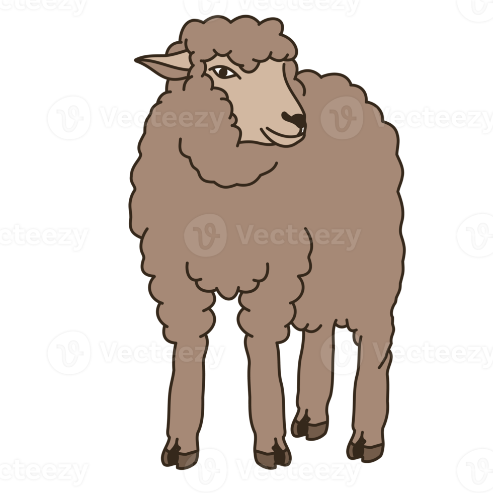 Aesthetic Cute Cute Brown Sheep Bullet Journal png