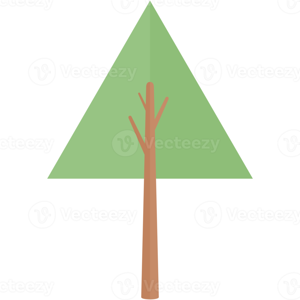 Flat Tree Nature Aesthetic Collection Set png