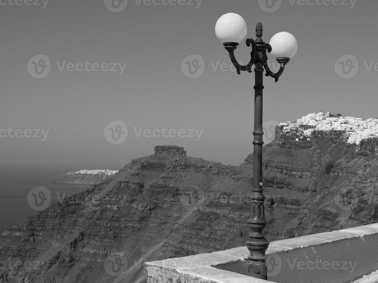 THE ISLAND OF SANTORINI IN GREECE photo