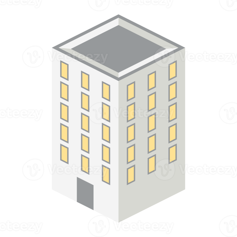 isometrico multipiano edificio 3d universale scenario collezione impostato png