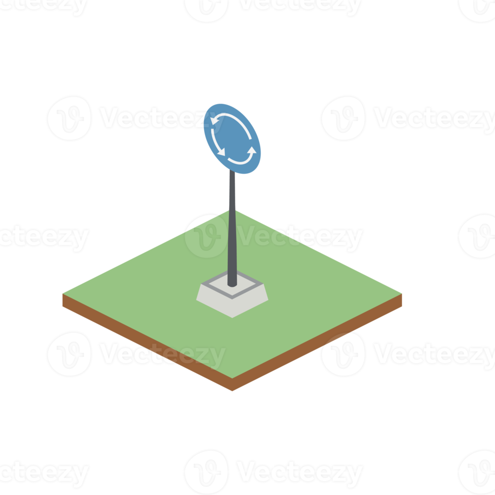 isometric Roundabout 3d universal scenery collection set png