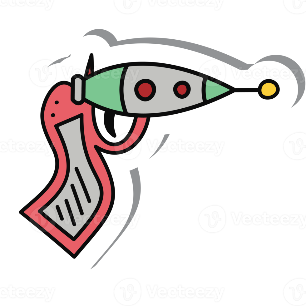 Aesthetic Cute Sticker Alien Weapon Bullet Journal png