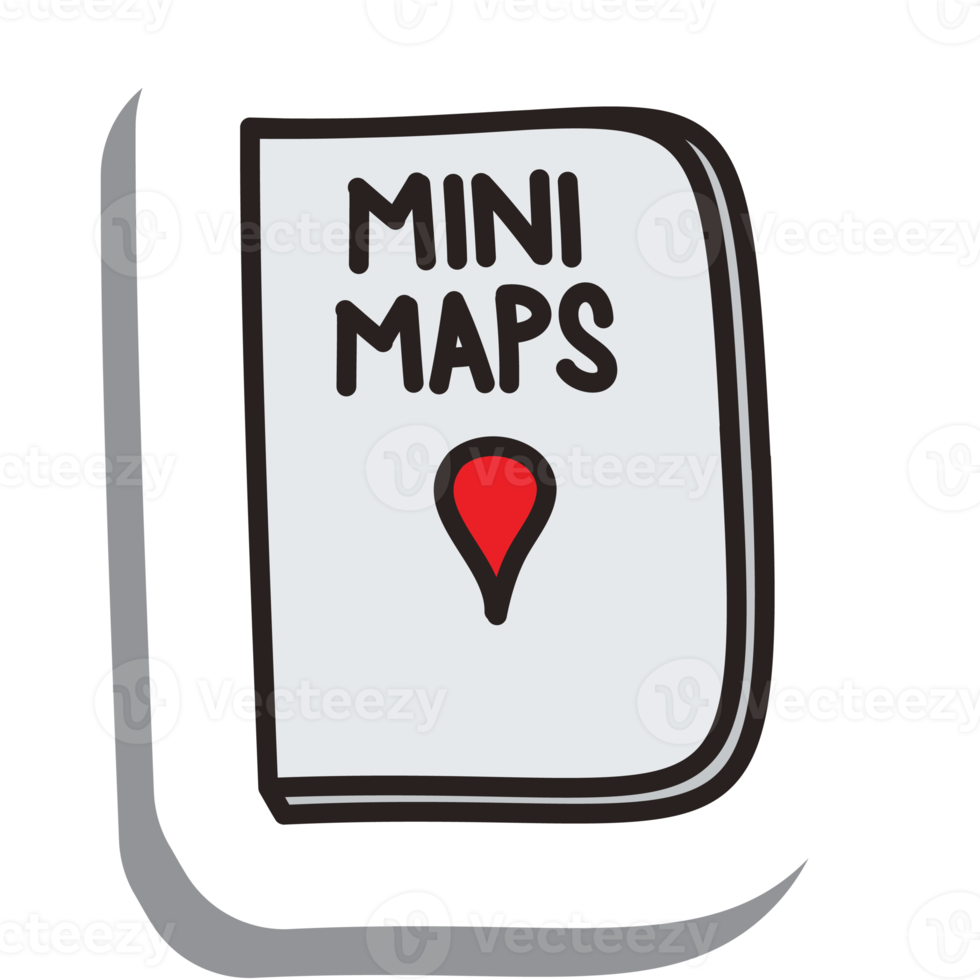 Aesthetic Cute Sticker Holiday mini-map Bullet Journal png