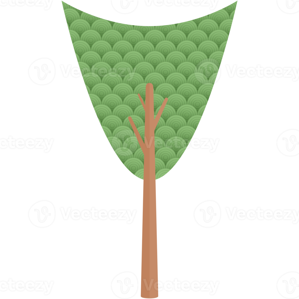 Flat Circle Themed Tree Nature Aesthetic Collection Set png
