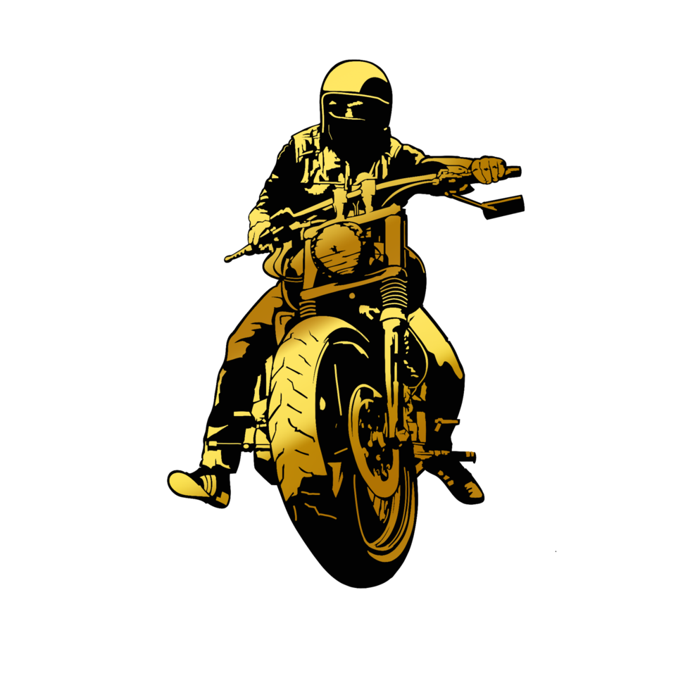 moto de cavalier d'or png