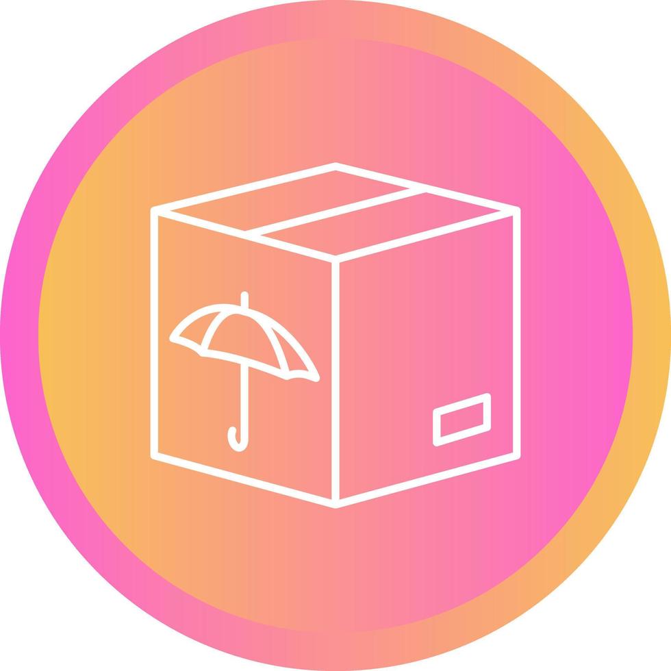 icono de vector de caja empaquetada