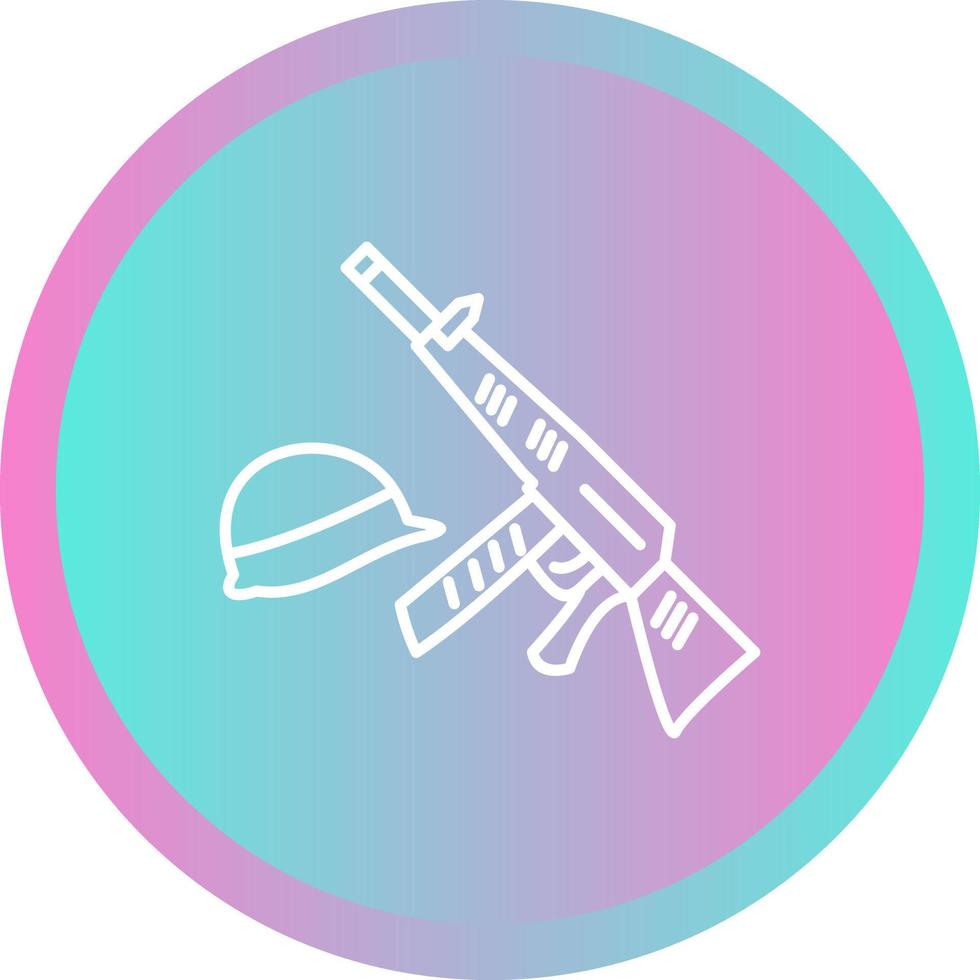 Gun and Helmet Vector Icon