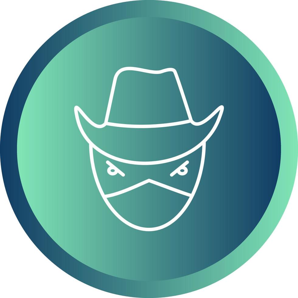 icono de vector de bandido