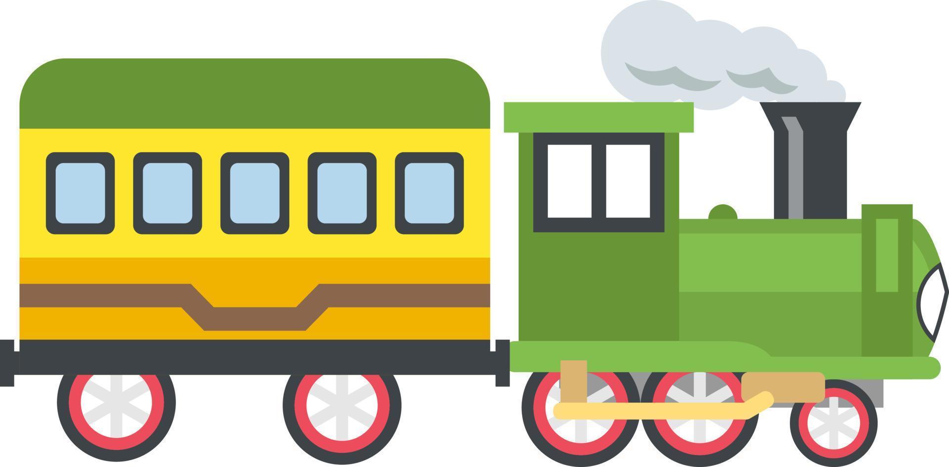 tren sobre un fondo blanco vector