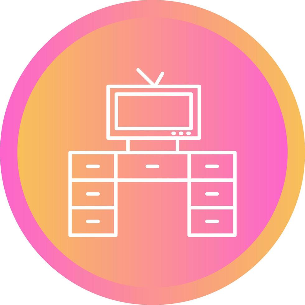 Television Set with Vector Icon