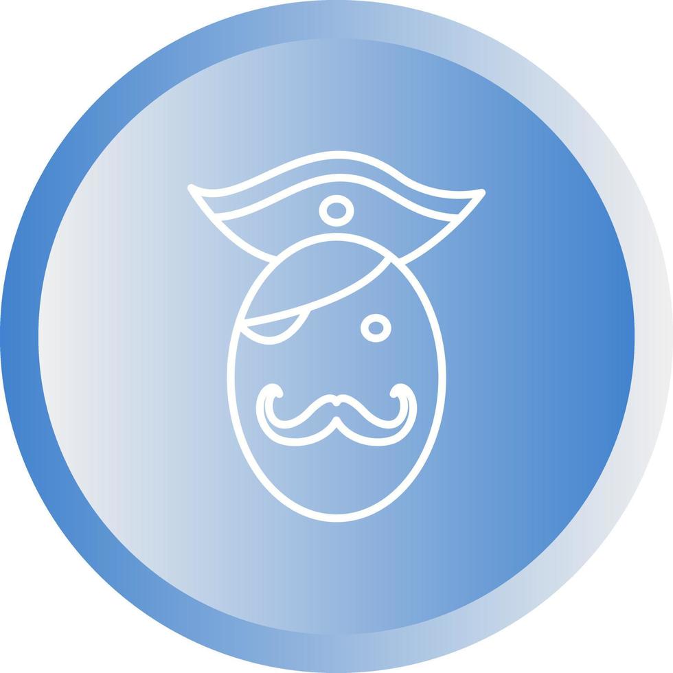 pirata en icono de vector de sombrero