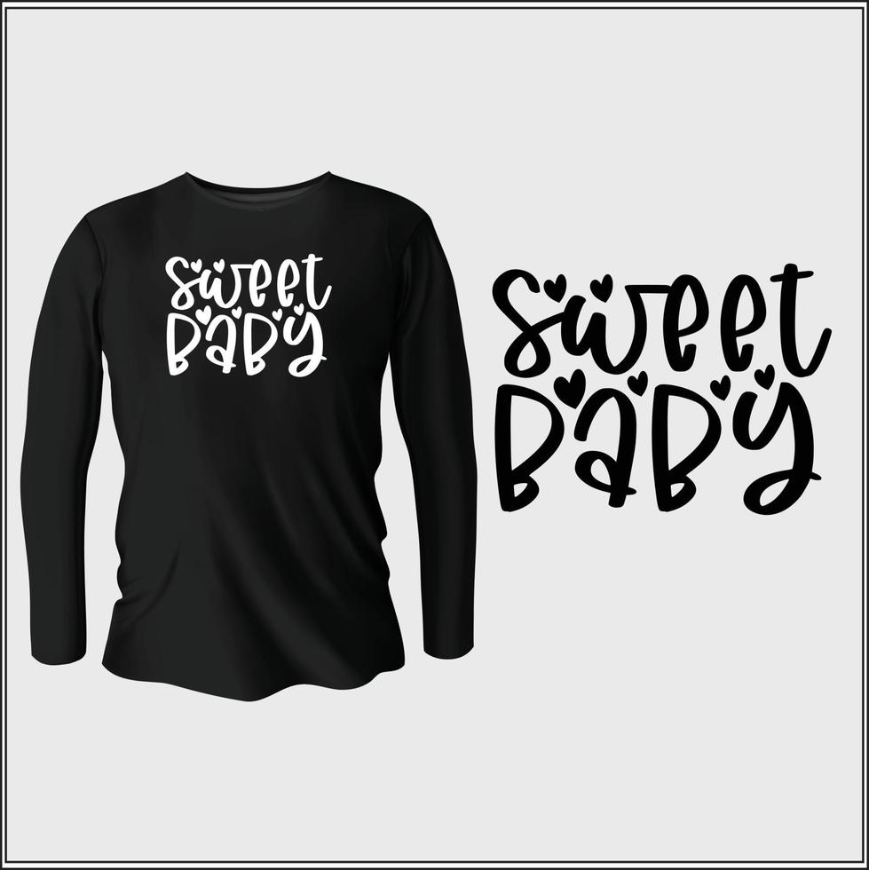sweet baby t-shirt design with vector