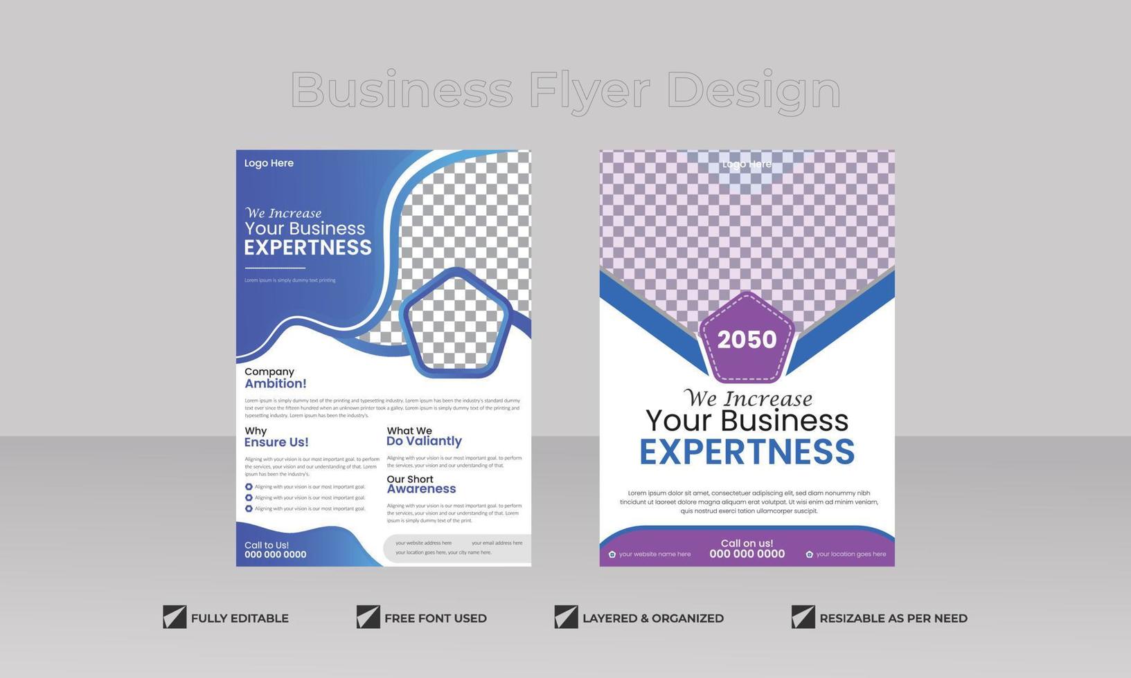 modern flyer design template for digital marketer vector