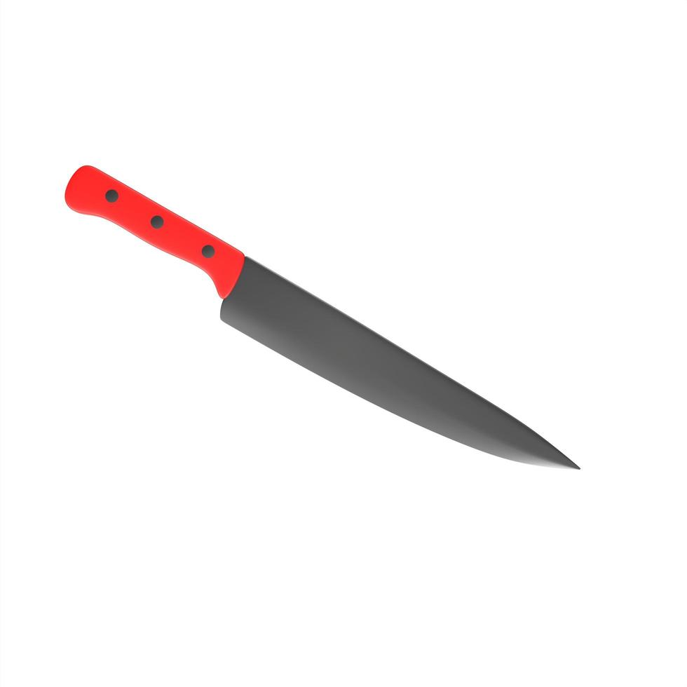 Kitchen knife isolated on white background photo