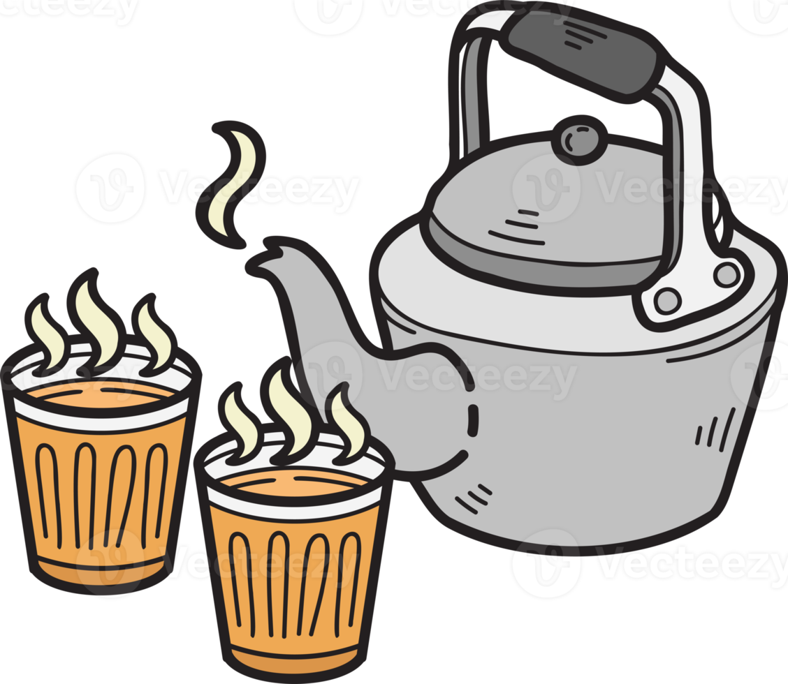 Hand Drawn kettle illustration png