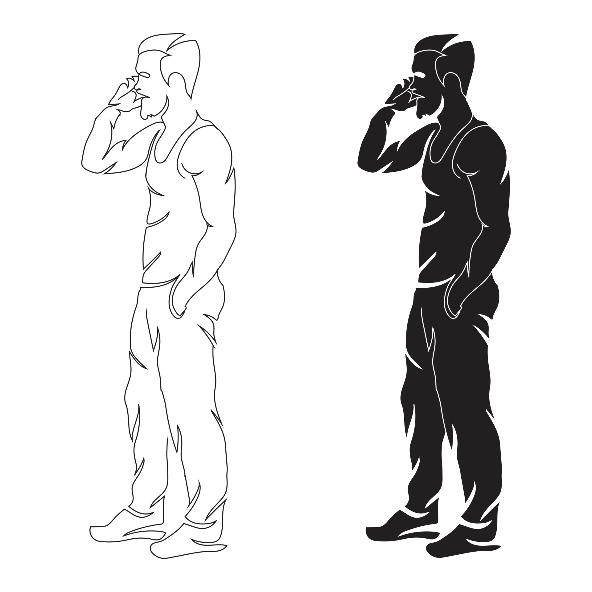 how to draw a person standing sideways