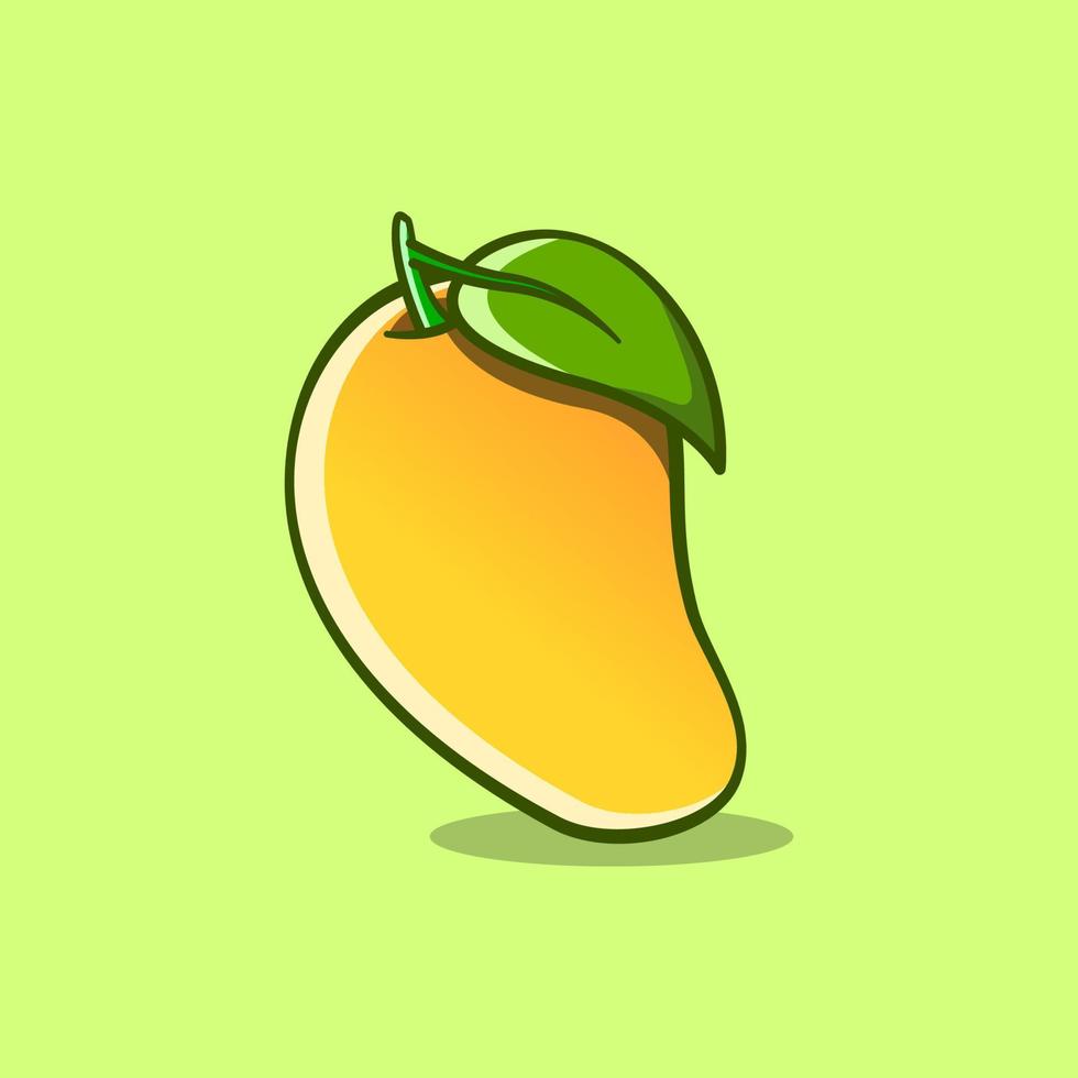 cute illustration of mango fruit on isolated background vector