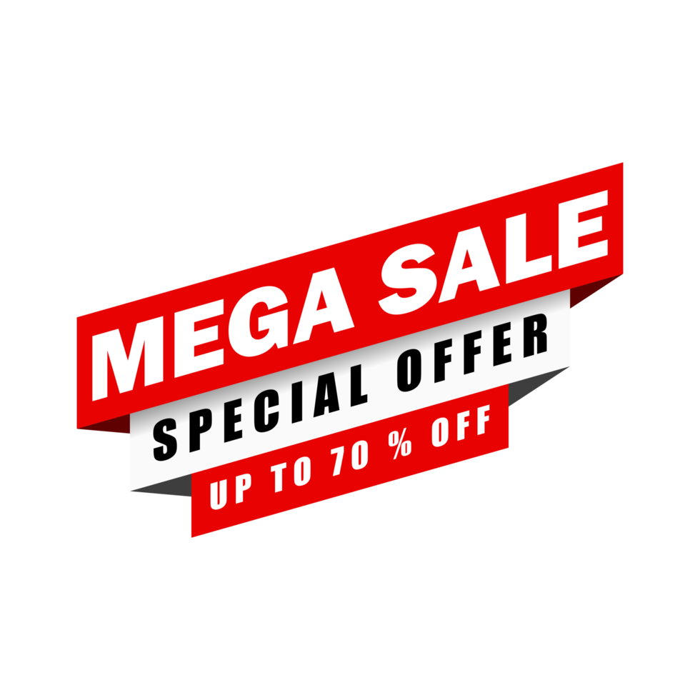 Mega sale banner promotion template design, Big sale discount. Super Sale, end of season special offer. png