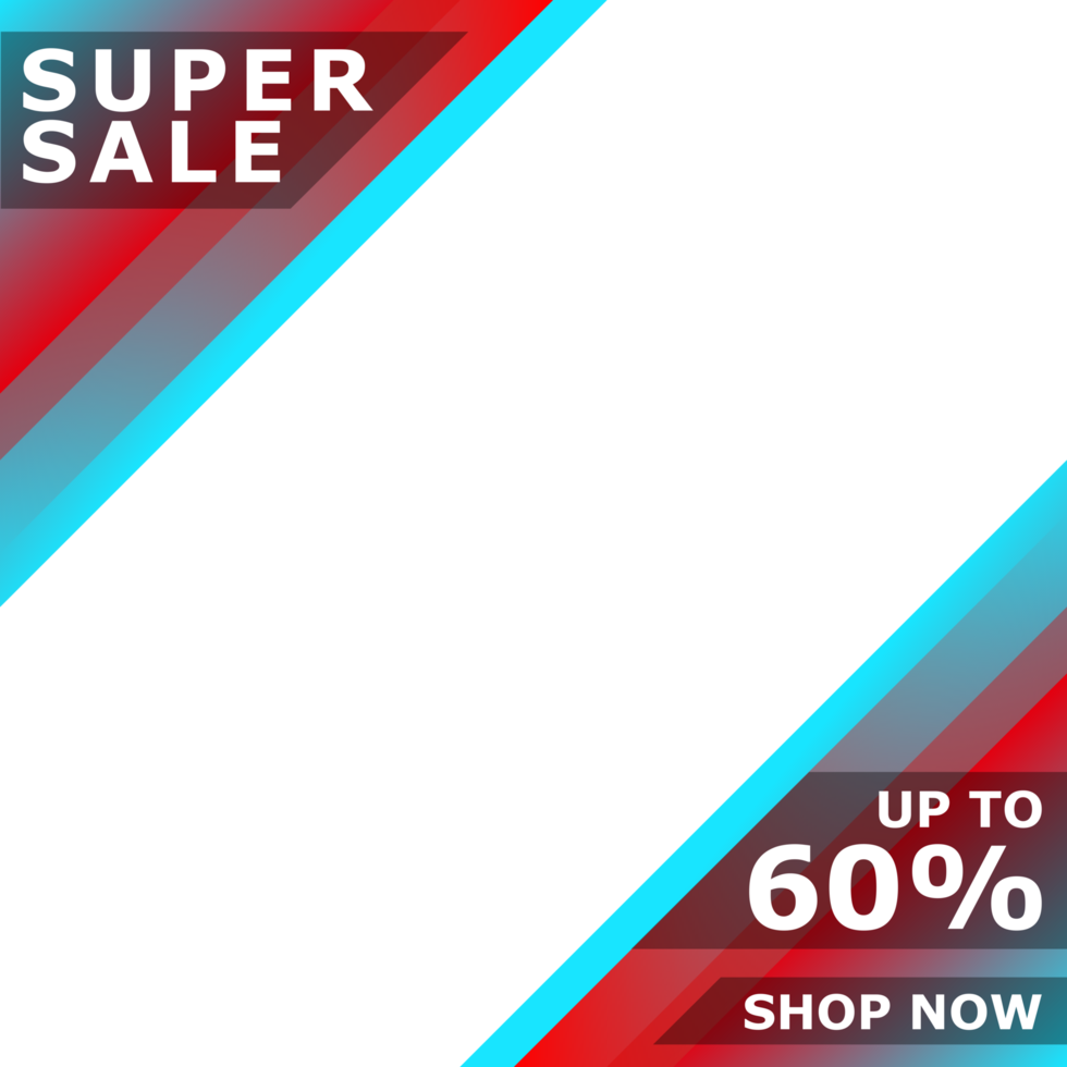 Super sale flyer or social media banner template design background. End of season special offer banner. Mega sale discount png