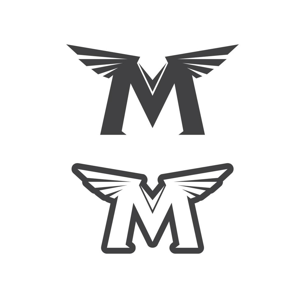 M letter logo design vector identity icon sign