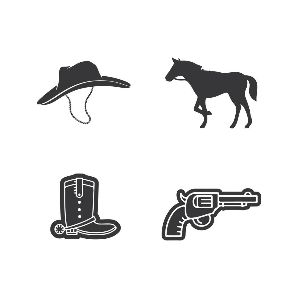 cowboy hat logo icon vector design template